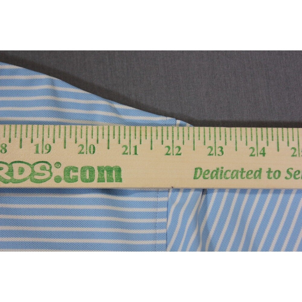 Peter Millar Polo Shirt Mens Blue White Striped Summer Comfort Golf Stretch XXL - Picture 6 of 10